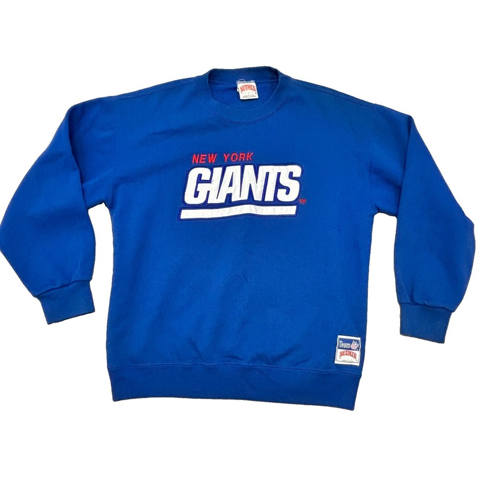 Vintage New York Giants Sweatshirt Nutmeg Mills 90s NFL Long Sleeve Mens Sz L